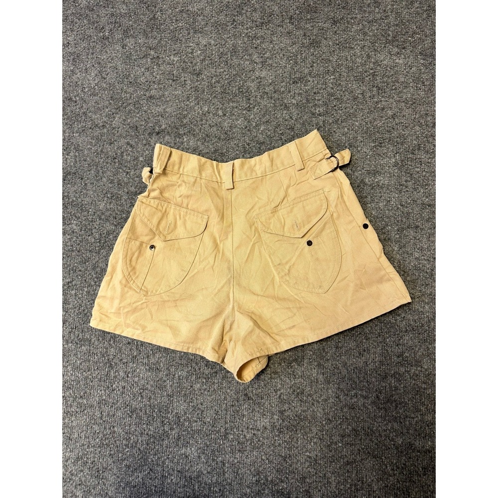 Justin Allen Shorts Womens Size 7 Tan Khaki Utility High Waist Cinch Safari